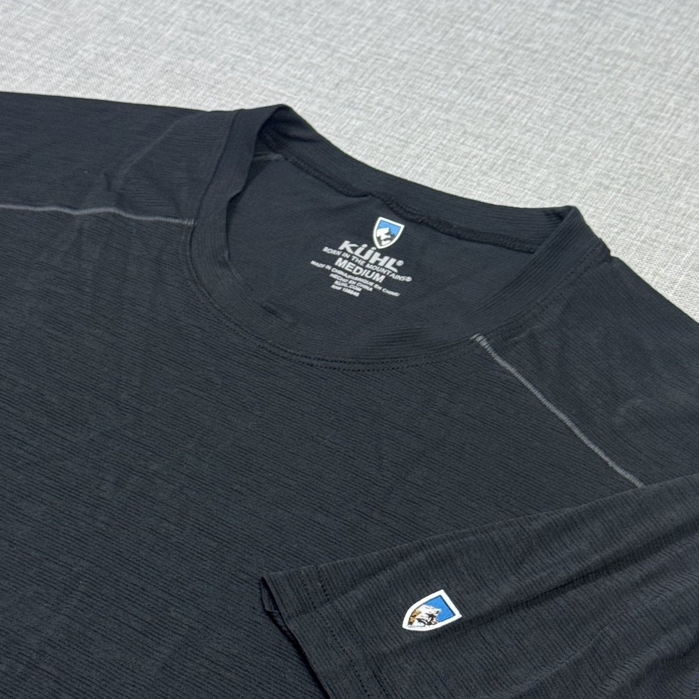 Kuhl Valiant Merino Blend T-Shirt Men M Black Short Sleeve Crew Neck Performance